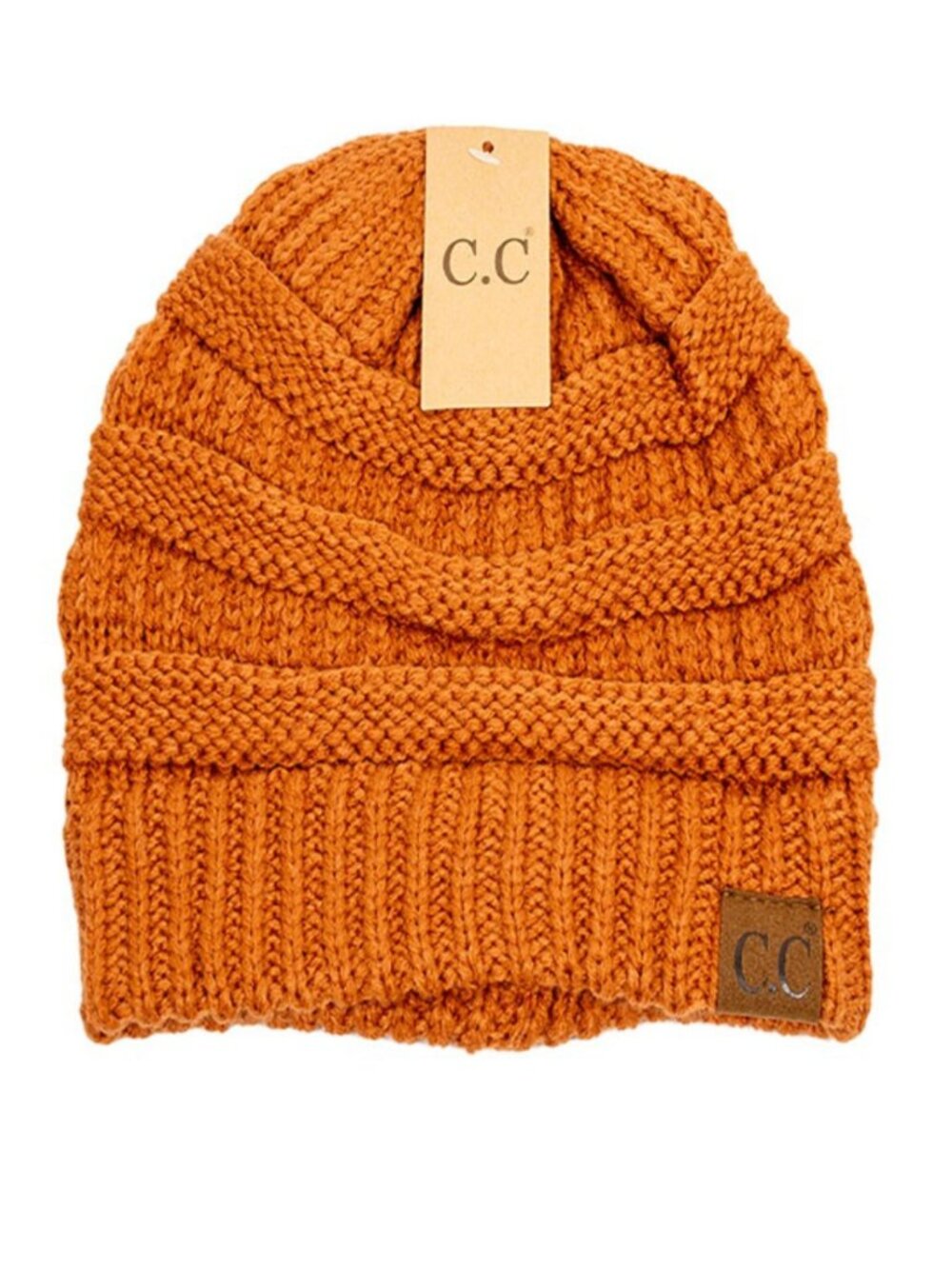 Authentic C.C Exclusives Cable Knit Beanie RUST